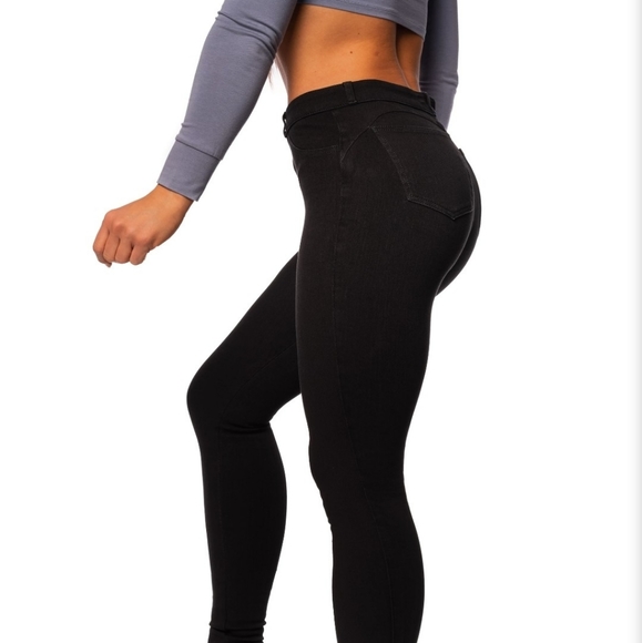 Black fitjeans high-waisted M - Picture 1 of 7